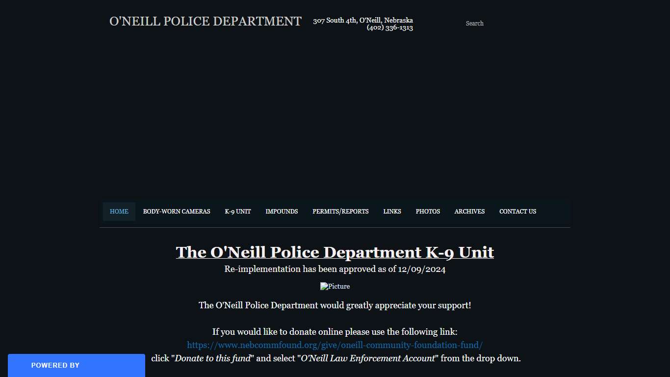 O'NEILL POLICE DEPARTMENT - HOME